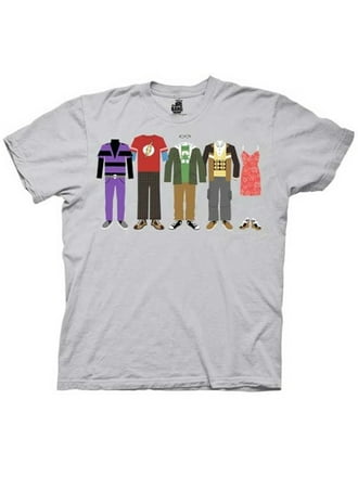 T-Shirt Big Bang Theory Sheldon T-Shirt /à col Rond de Rouge Logoshirt T-Shirt Bazinga Design Original sous Licence